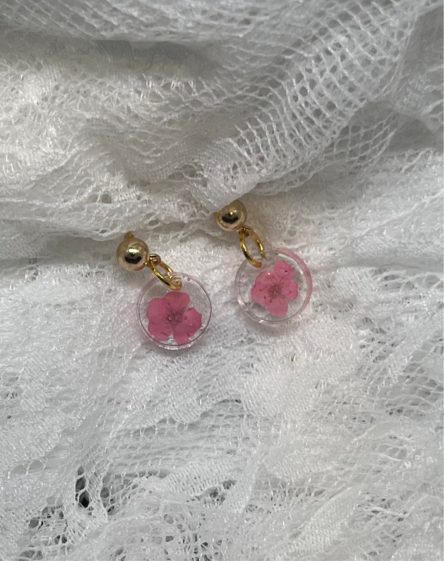 Pink earrings (studs)