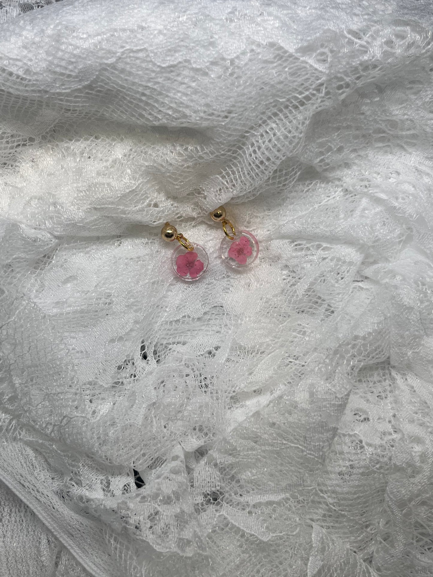 Pink earrings (studs)