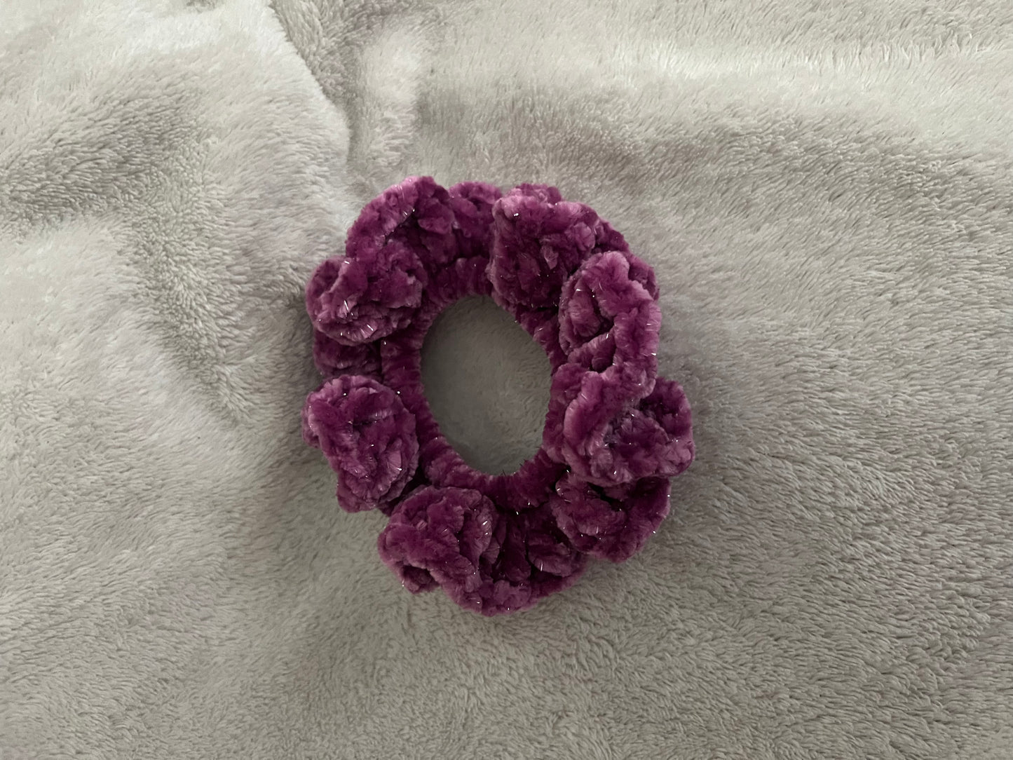Purple sparkle scrunchie