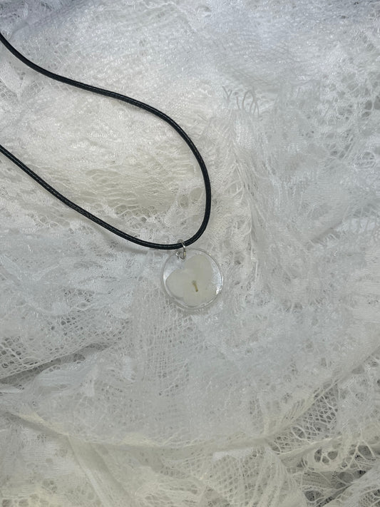White hydrangea necklace