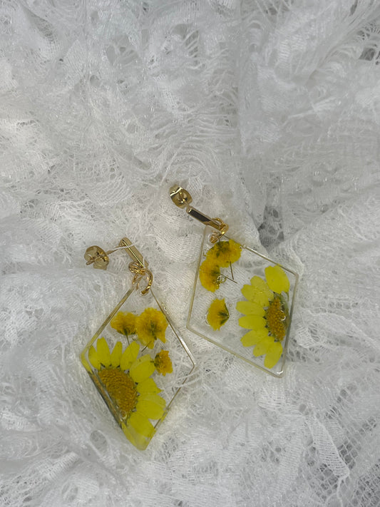 Yellow earrings
