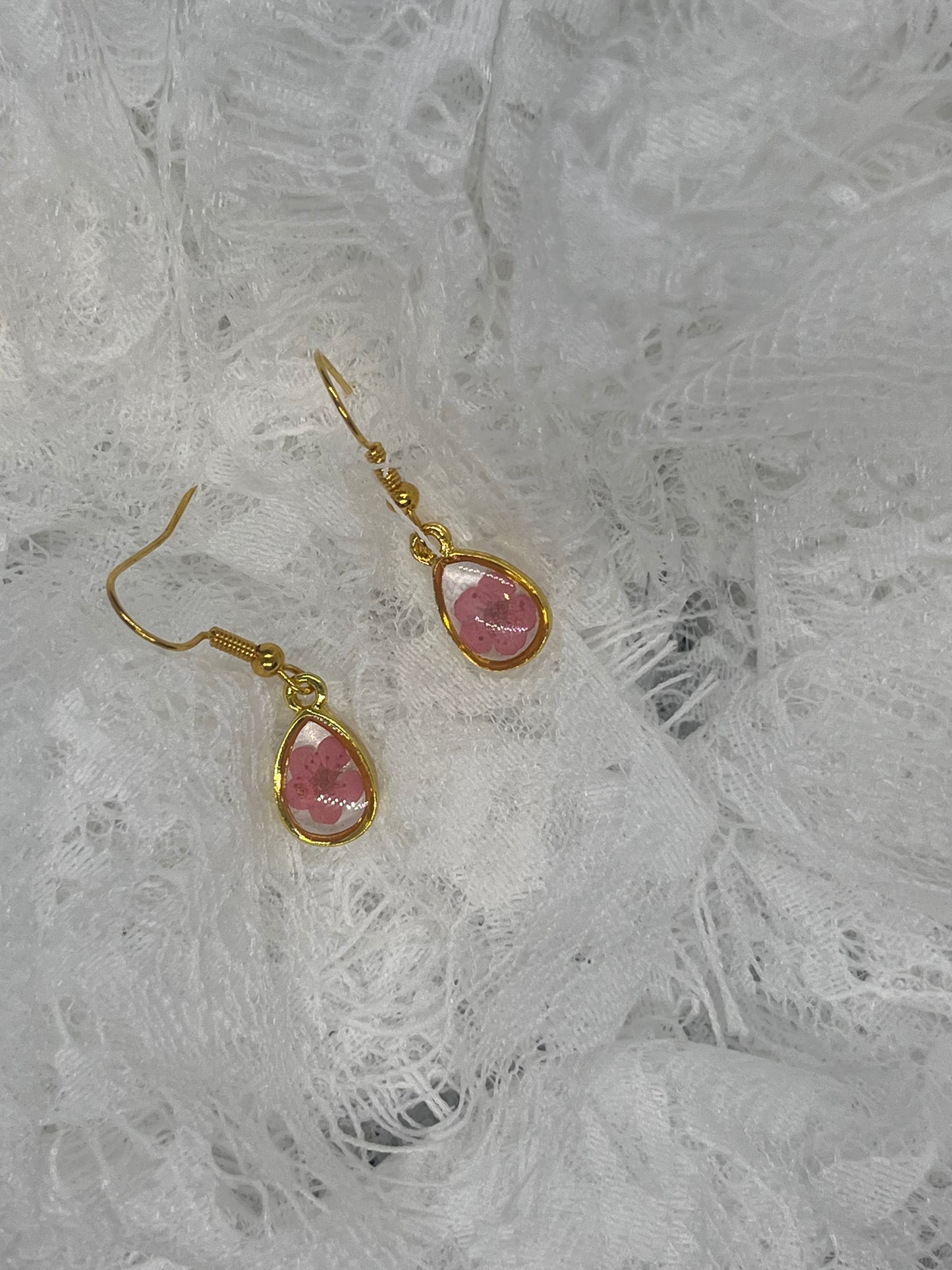 Pink dangle earrings