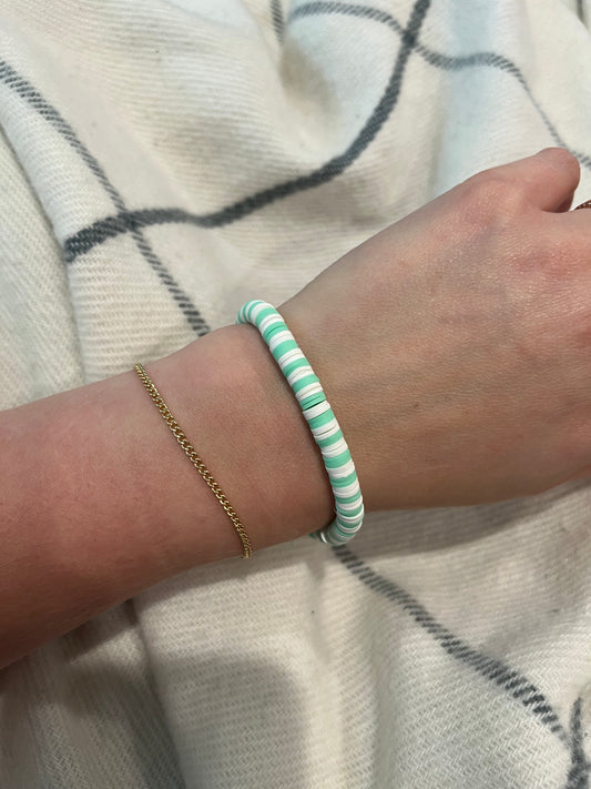 Bracelet: Mint & White